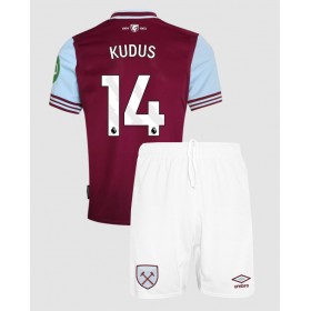 Dětské fotbalový komplet West Ham United Mohammed Kudus #14 Domácí košile 2024-25 Krátkým Rukávem